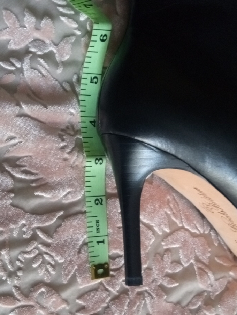 Brooks Brothers NWB Black Genuine Leather Knee H Stiletto Boots Size 7.5 - Picture 3 of 12